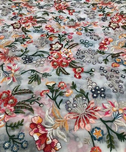 Embroidered Georgette Fabric