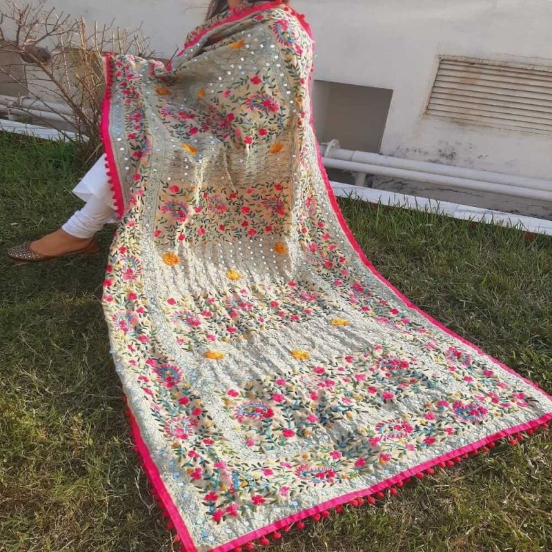 Ladies Dupatta Embroidery Work Service