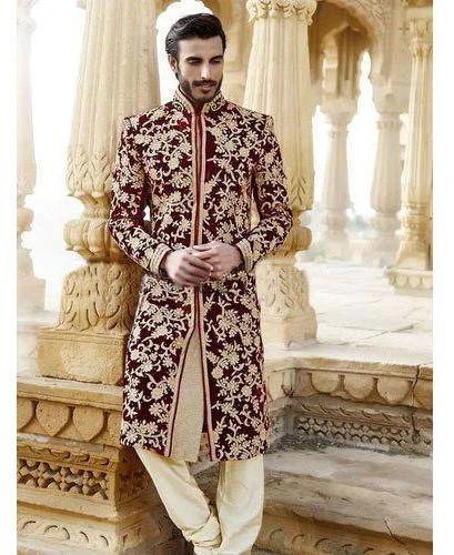 Mens Sherwani Embroidery Work Service