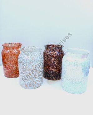 Cylindrical Glass Candle Jar