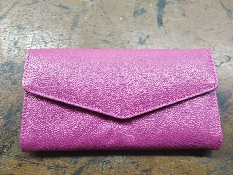 Ladies Purple Leather Wallets