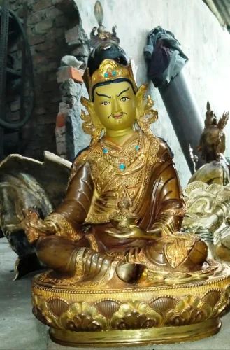 8 Inch Brass Guru Rinpoche Statue
