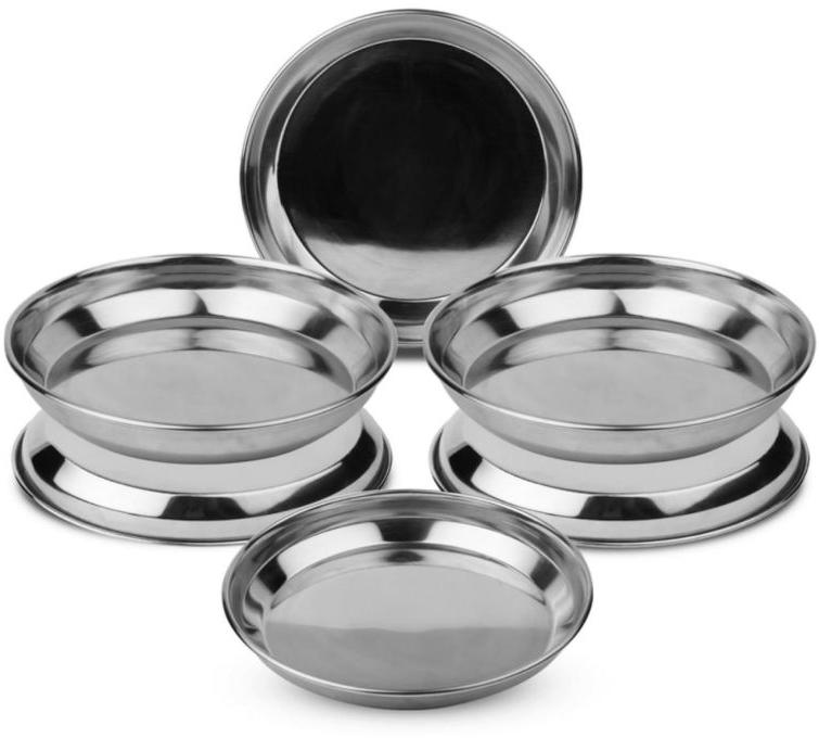 8 Inch Stainless Steel Plain Dinner Plate