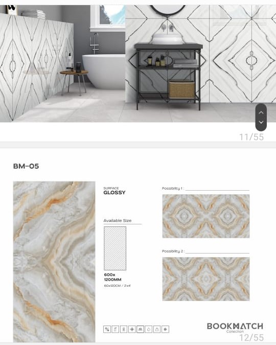 Bookmatch BM-05 Floor Tile