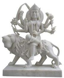 White Marble Durga Maa Statue