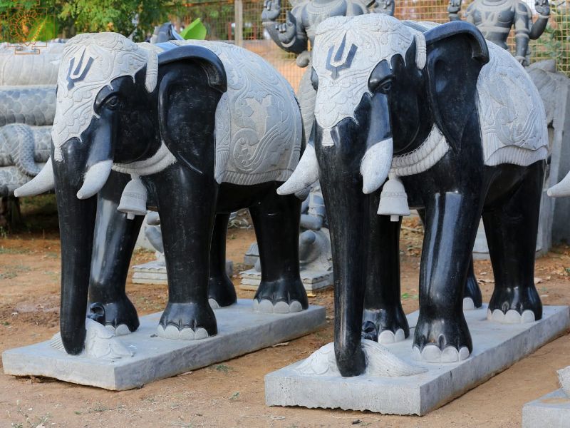 Granite Elephant Statue