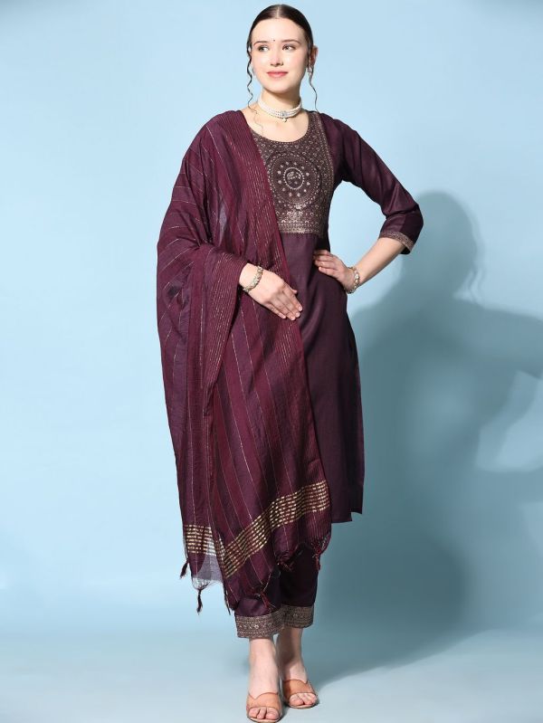 Magic Cotton Kurta Pant Dupatta Set