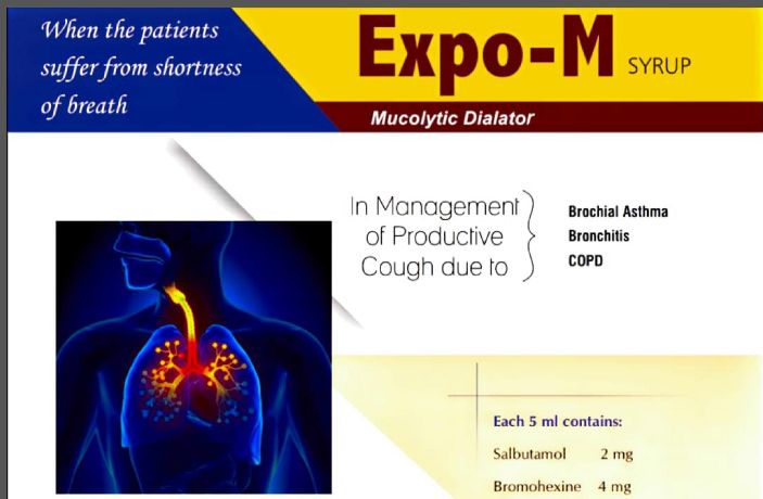 Expo-M Mucolytic Dilator Syrup