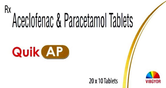 Quik AP Aceclofenac & Paracetamol Tablets