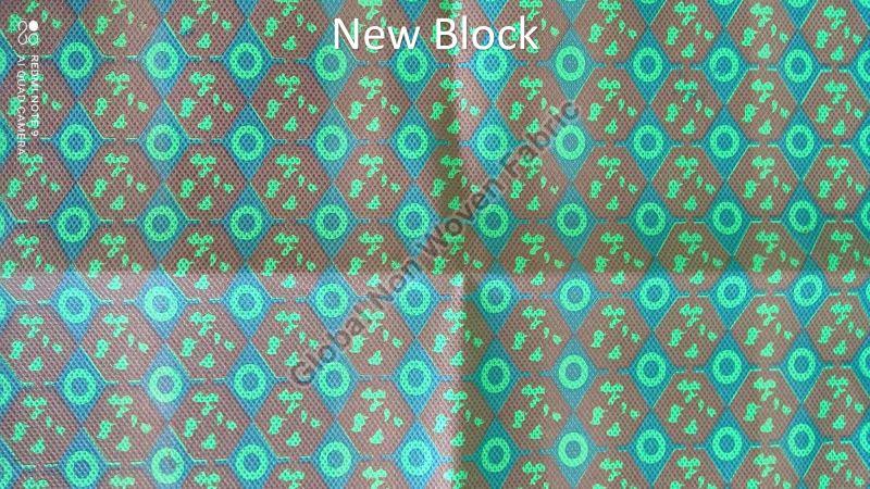 New Block Printed Non Woven Fabric