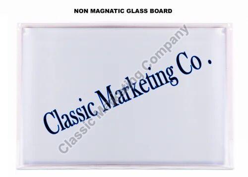 Flameless Glass Non Magnetic White Board