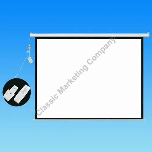 White Motorized Screen Projector