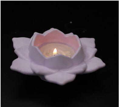 Open Lotus T-Light Candle Holder