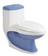 Alpine Blue White Water Closet