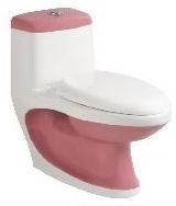 Magenta White Water Closet