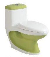 Mint Green White Water Closet