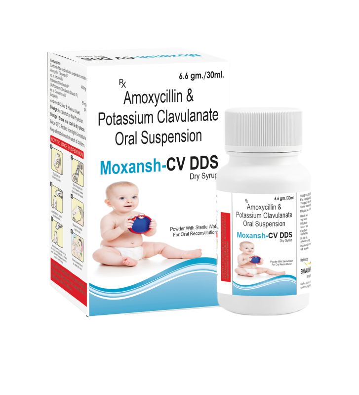 Amoxicillin 400mg and Potassium Clavulanate 57mg Dry Syrup