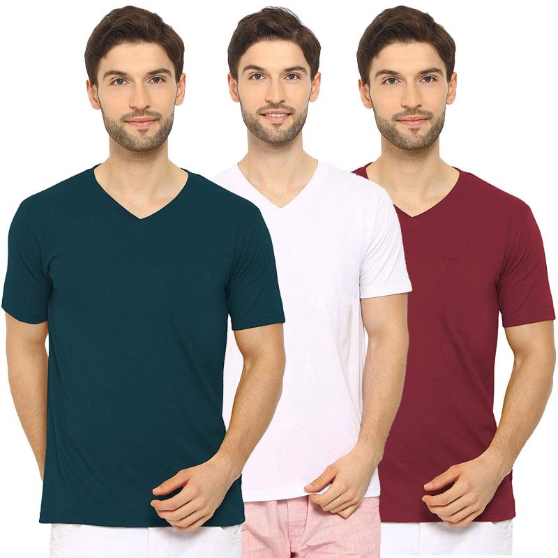 Mens Half Sleeve V Neck T-Shirts