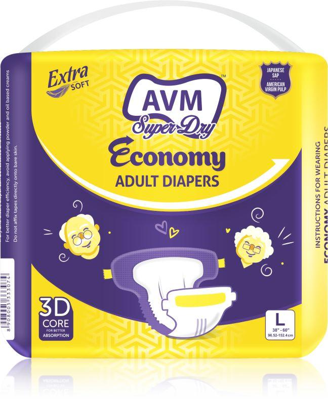 AVM Super Dry Economy XL Adult Diapers