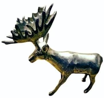 Silver Aluminum Reindeer Statue