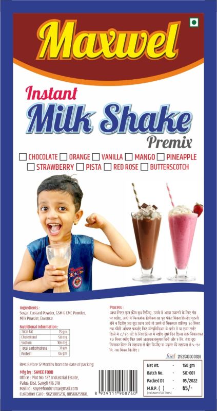 Instant Milk Shake Premix