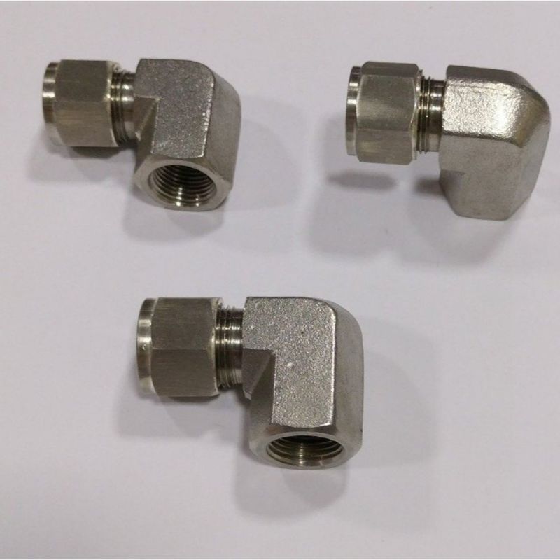 Stainless Steel Double Ferrule Female Elbow