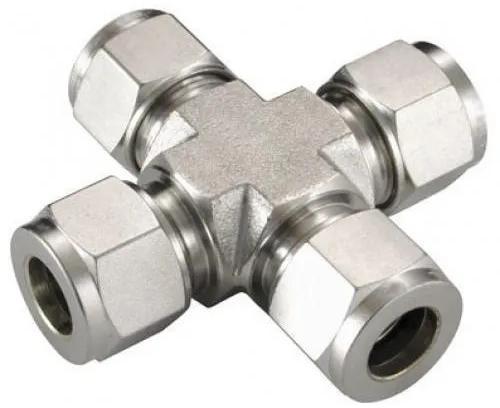 Stainless Steel Ferrule Cross Union Tee