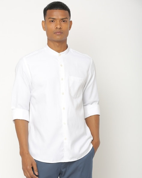 Mens Chinese Collar Shirt