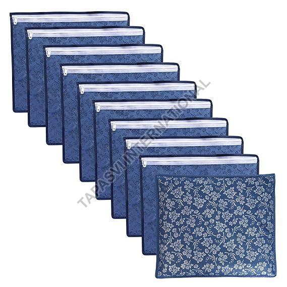 10 Pcs Combo Dark Blue Non Woven Plain Saree Cover