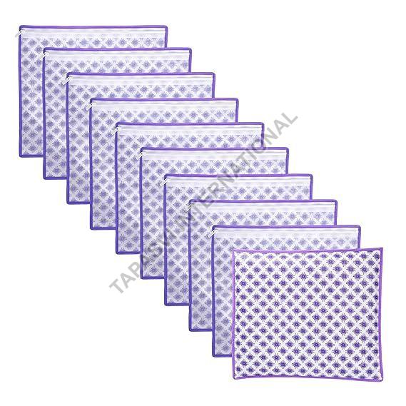 10 Pcs Combo Purple Non Woven Plain Saree Cover