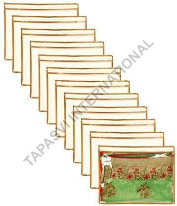 18 Pcs Combo Golden PVC Plain Saree Cover