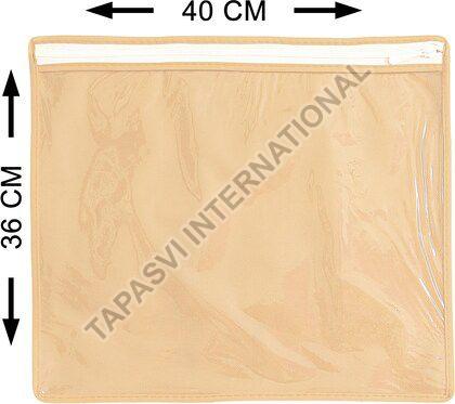 Beige Non Woven Plain Saree Cover