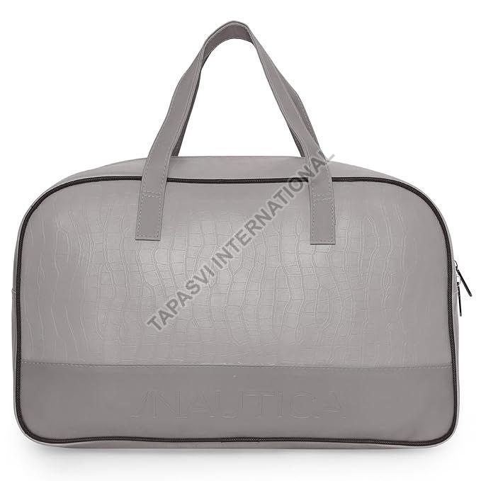 Rexine Grey Travel Bag