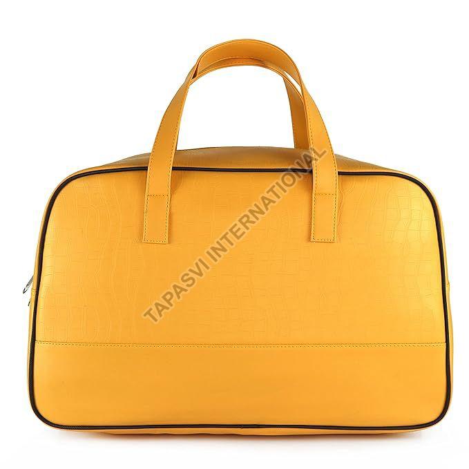 Rexine Yellow Travel Bag