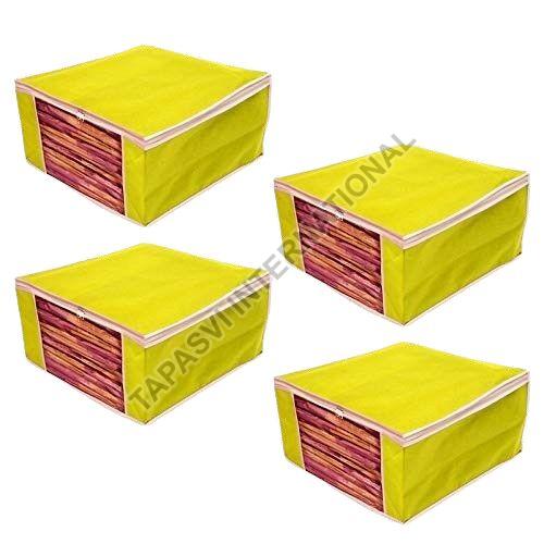 4 Pcs Combo Yellow Plain Storage Bag