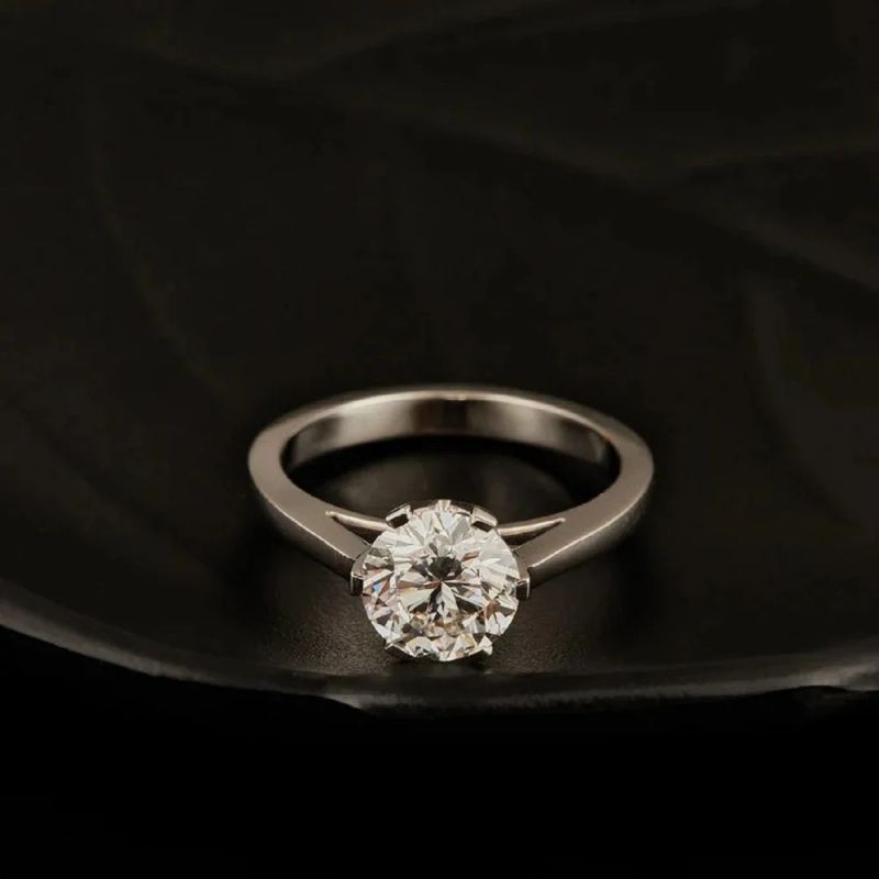 1.00 CT Round Cut Lab Grown Engagement Ring