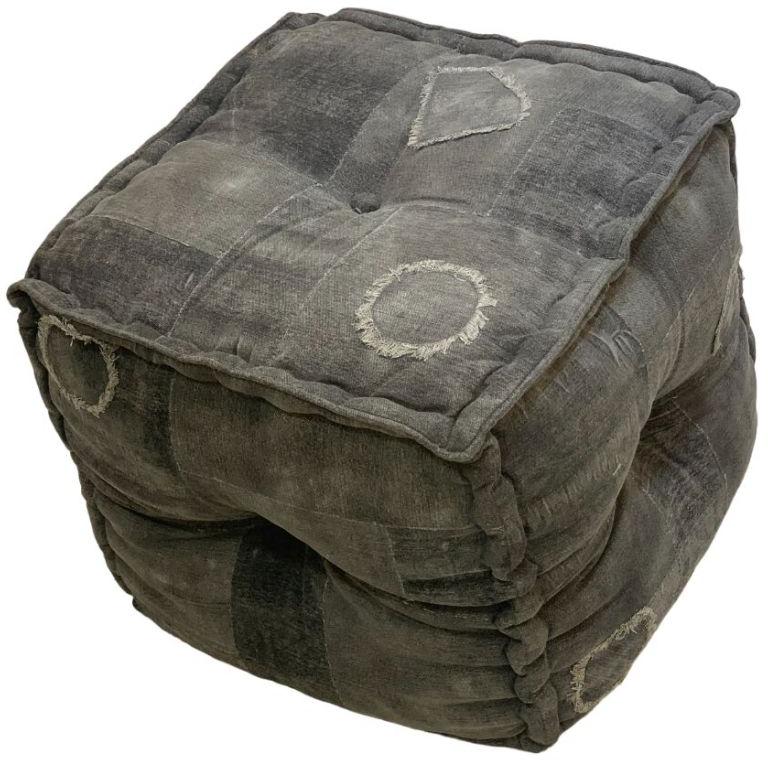 Recycled Fiber Cube Pouf