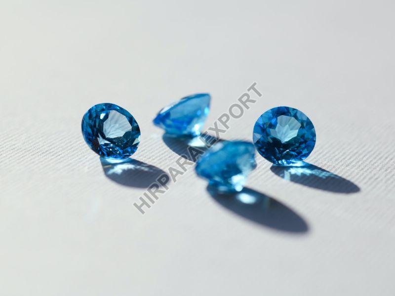 Blue Round Shape Lab Grown Diamond