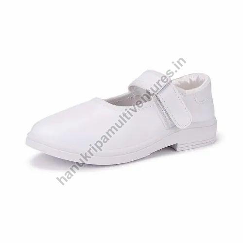 Girls White School Shoes