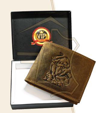 E-309 Mens Cow Hunter Leather Wallet