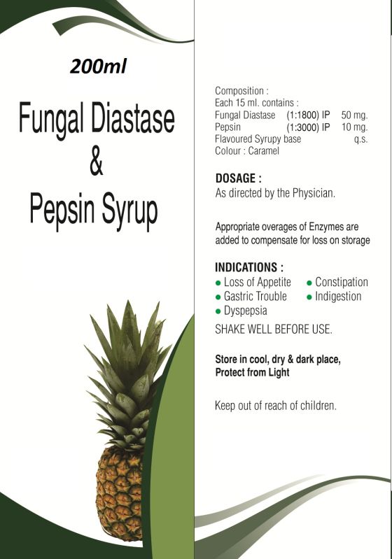 Fungal Diastase With Pepsin Syrup