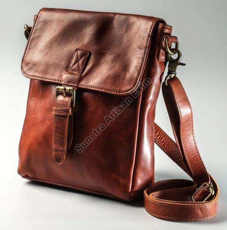 Mens Leather Sling Bag