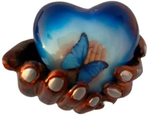 Butterfly Heart Shape Keepsake Cremation Urn