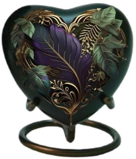 Evergreen Embrace Heart Shape Cremation Urn