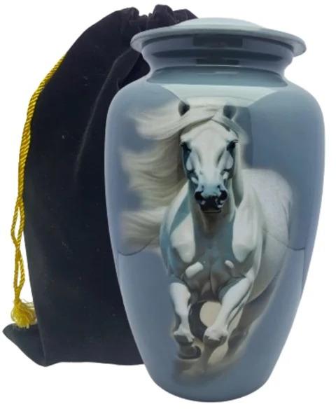 Freedom Horse Majestic Forest Ceramic Cremation Urn