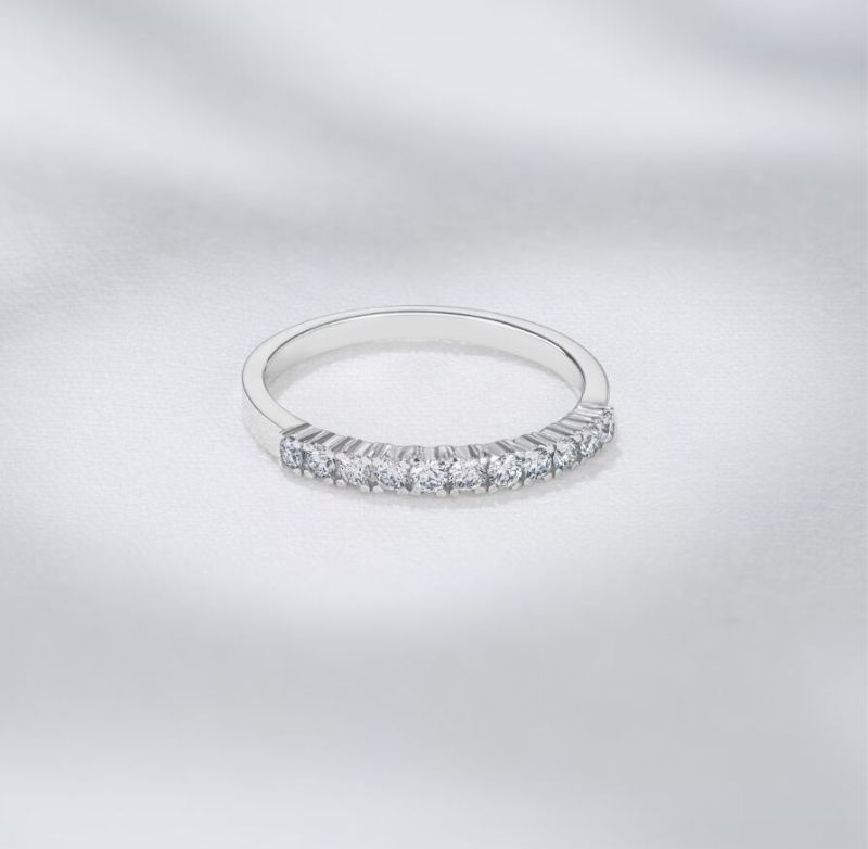 Half Eternity Ring Lab Diamond 14K White Gold
