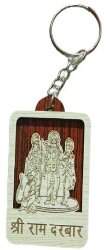 MDF Wood Ram Darbar Keychain