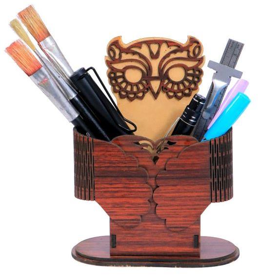 Owl Shape Laser Cut Pen Stand