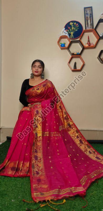 Ladies Handloom Cotton Silk Saree