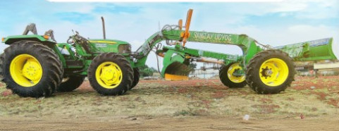 tractor grader with dozer